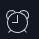 white border clock icon